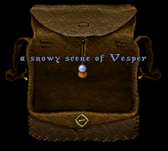 Vesper Snow Globe - in backpack - showing description.png