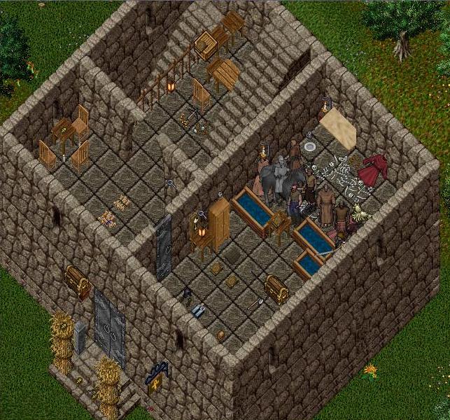 The villagers are holed up in the tower.