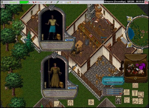 the not so wandering healer..Furthest I've seen him go from that house is 2 tiles.
