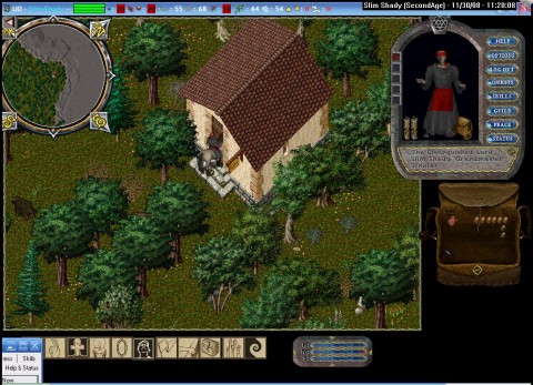 Shame. The closest house there is. Great for when you get pk'ed and need to stock very quick and get in action, this is the house for you. Blue healer near by and a red healer little south.