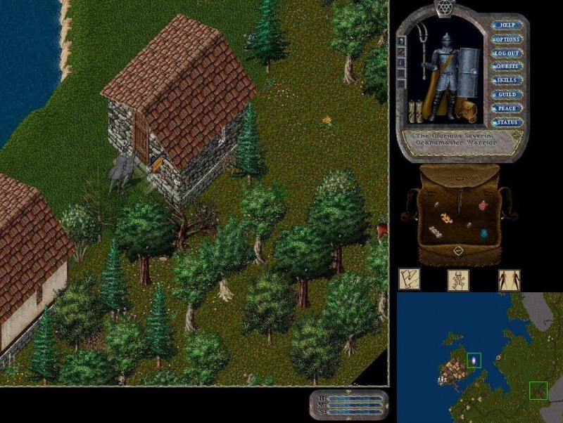 Highlighted are the Skara Moongate and the Britain Crossroads.